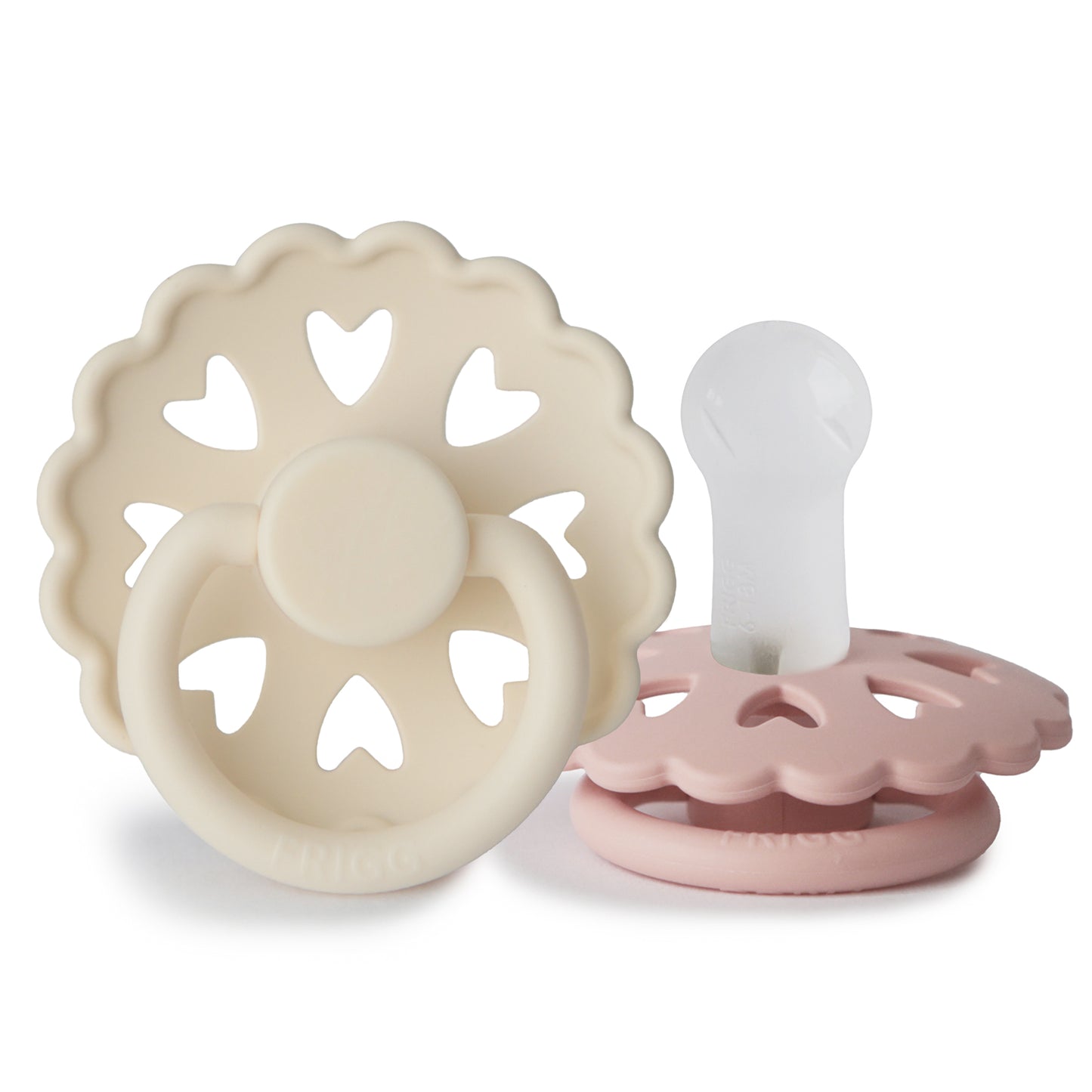 FRIGG Andersen Fairytale Silicone Baby Pacifier 2-Pack (Cream/Blush)