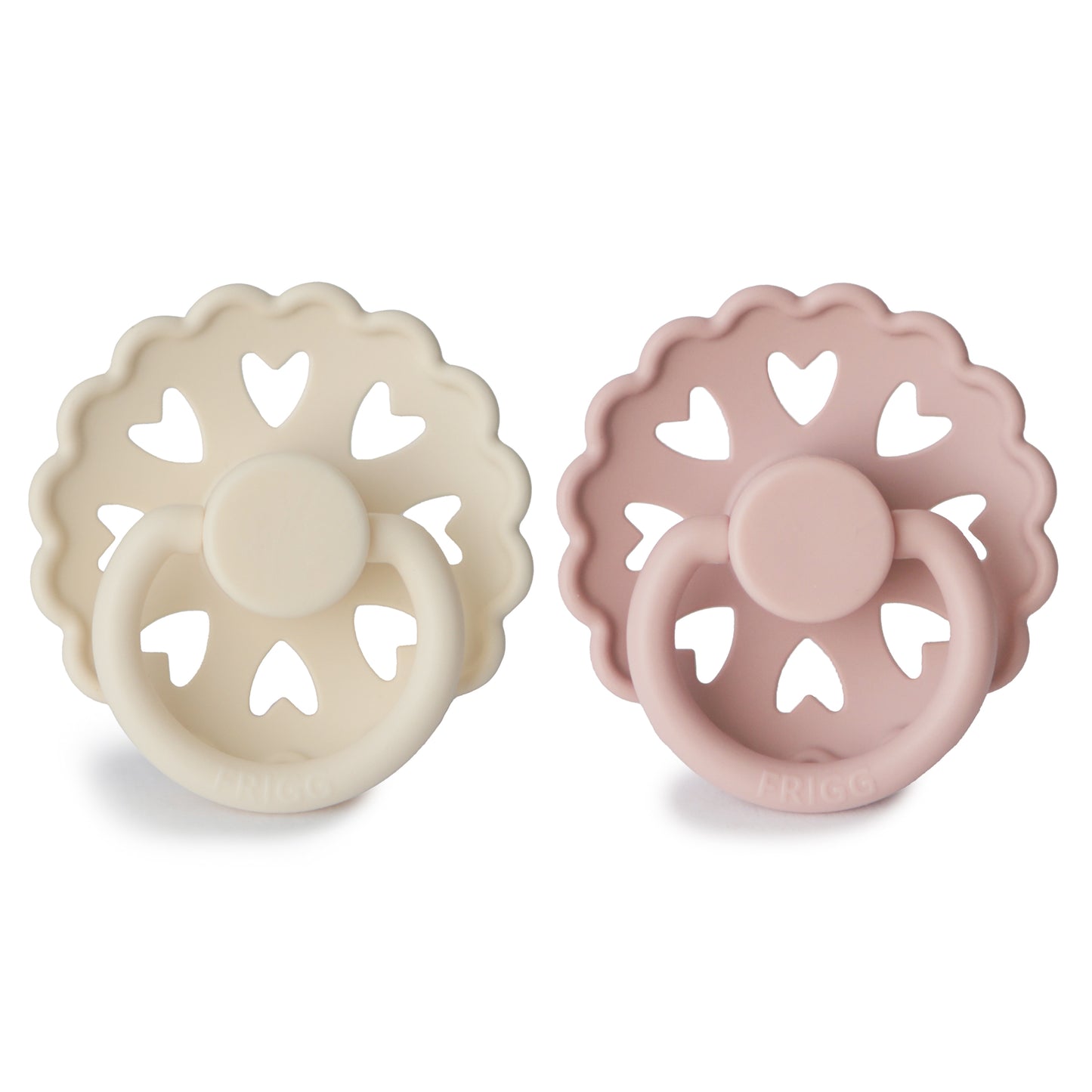 FRIGG Andersen Fairytale Silicone Baby Pacifier 2-Pack (Cream/Blush)