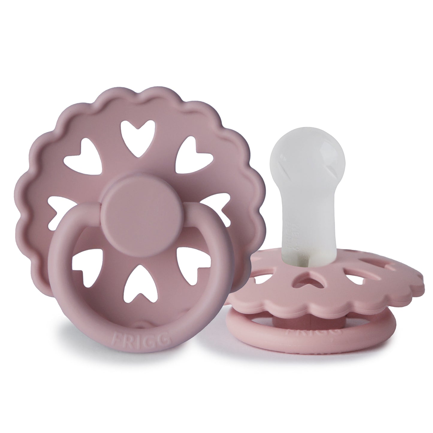 FRIGG Andersen Fairytale Silicone Baby Pacifier 2-Pack (Twilight Mauve/Primrose)