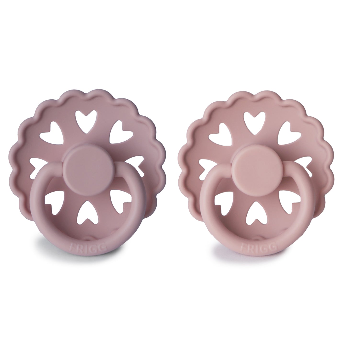 FRIGG Andersen Fairytale Silicone Baby Pacifier 2-Pack (Twilight Mauve/Primrose)