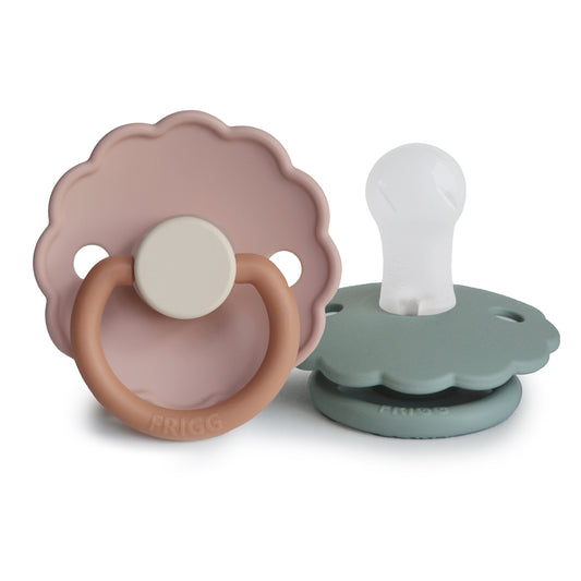 FRIGG Daisy Silicone Pacifier 2-Pack (Biscuit/Lily Pad)