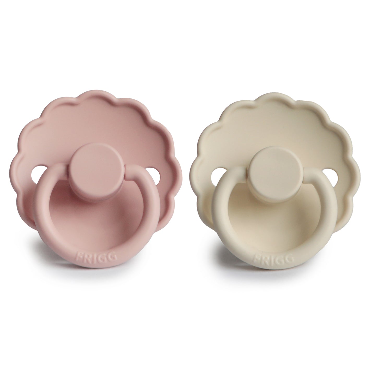 FRIGG Daisy Silicone Pacifier 2-Pack (Blush/Cream)