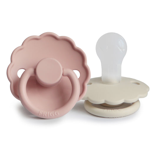 FRIGG Daisy Silicone Pacifier 2-Pack (Blush/Cream)