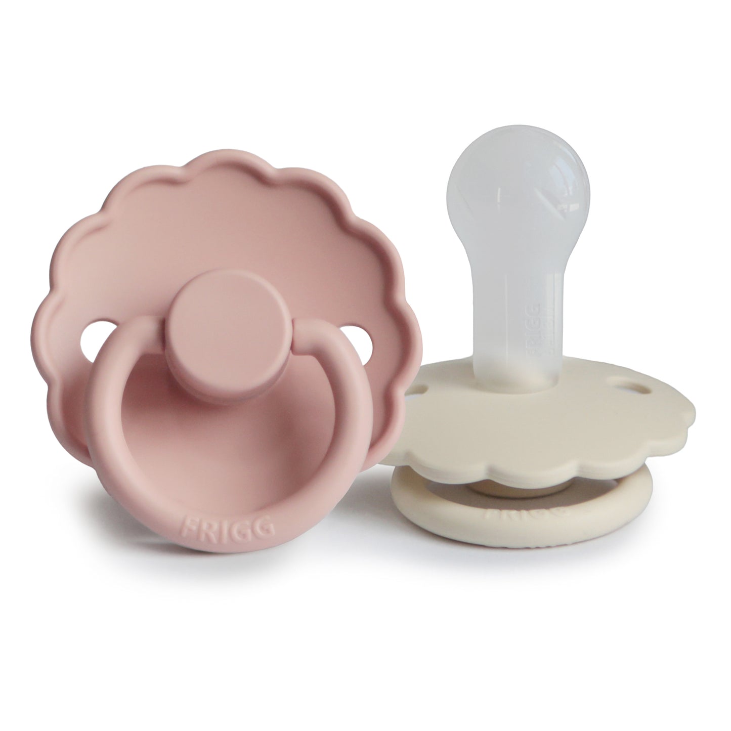 FRIGG Daisy Silicone Pacifier 2-Pack (Blush/Cream)