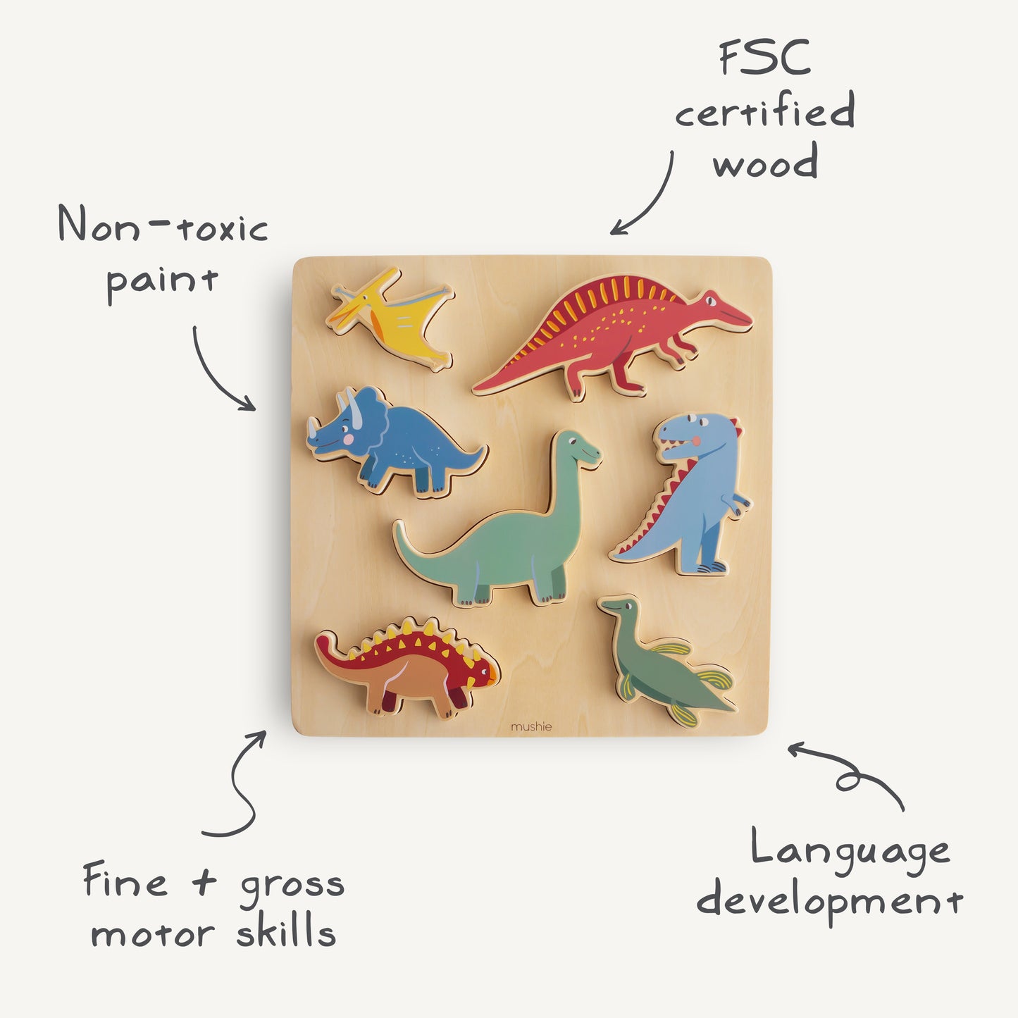 Dino Wooden Puzzle