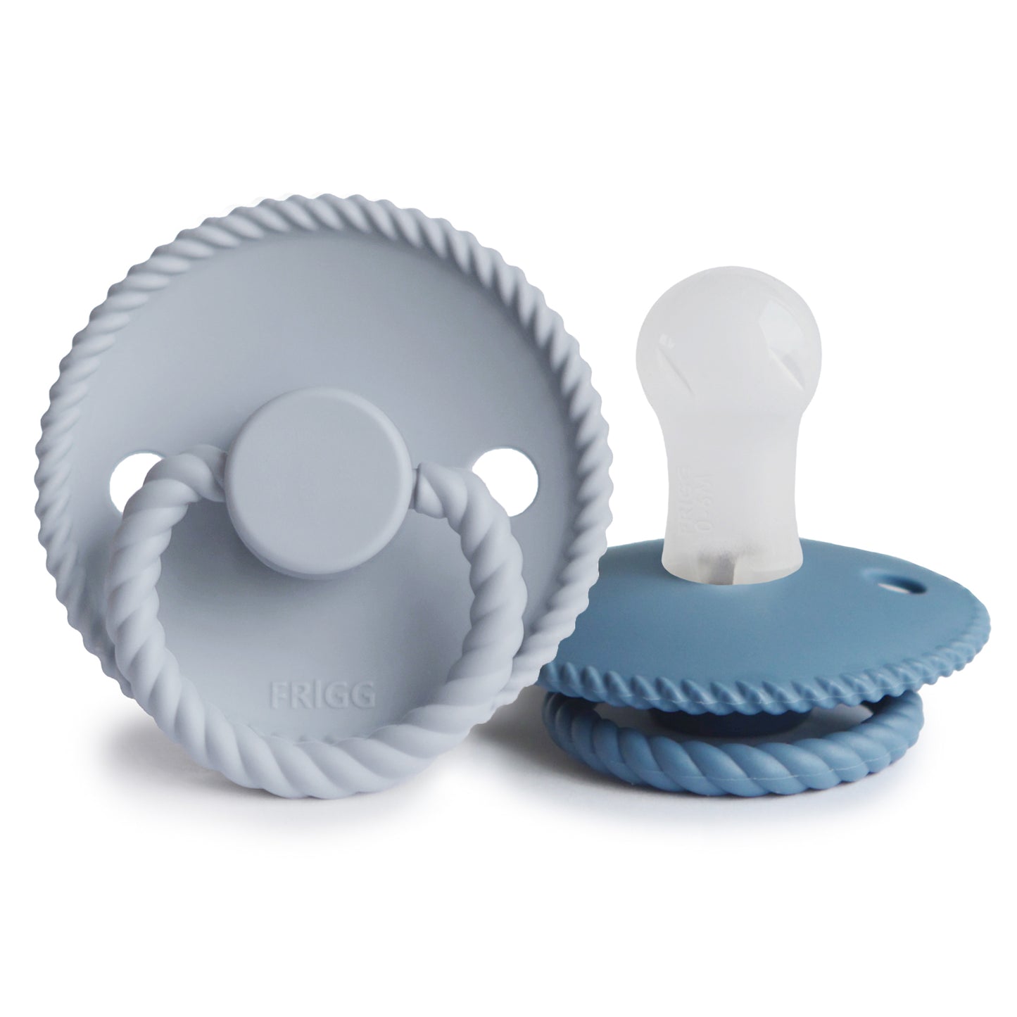 FRIGG Rope Silicone Baby Pacifier 2-Pack (Ocean View/Powder Blue)