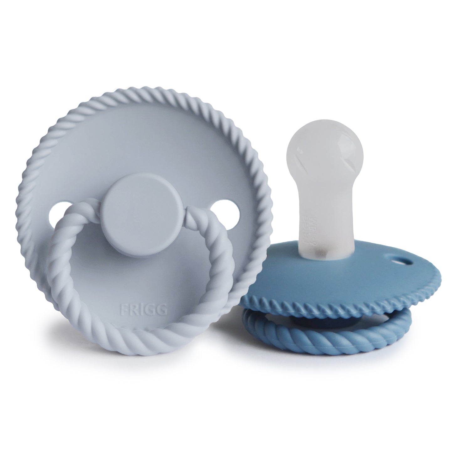 FRIGG Rope Silicone Baby Pacifier 2-Pack (Ocean View/Powder Blue)