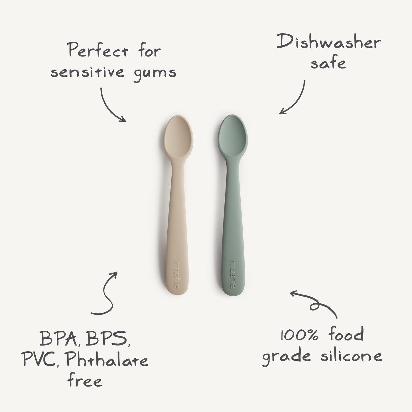 Silicone Feeding Spoons- 2pk