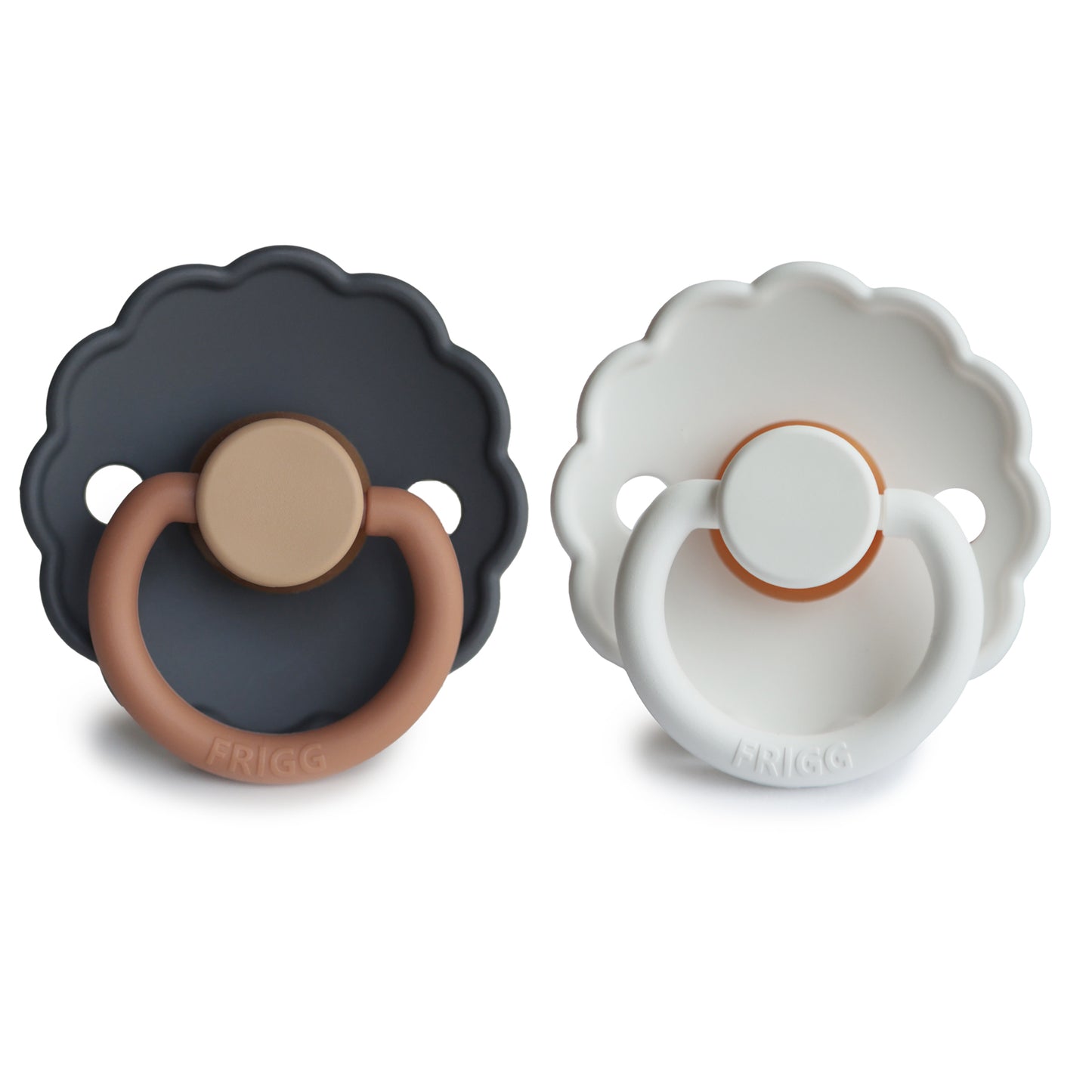 FRIGG Daisy Natural Rubber Pacifier 2-Pack (Aurora/Bright White)