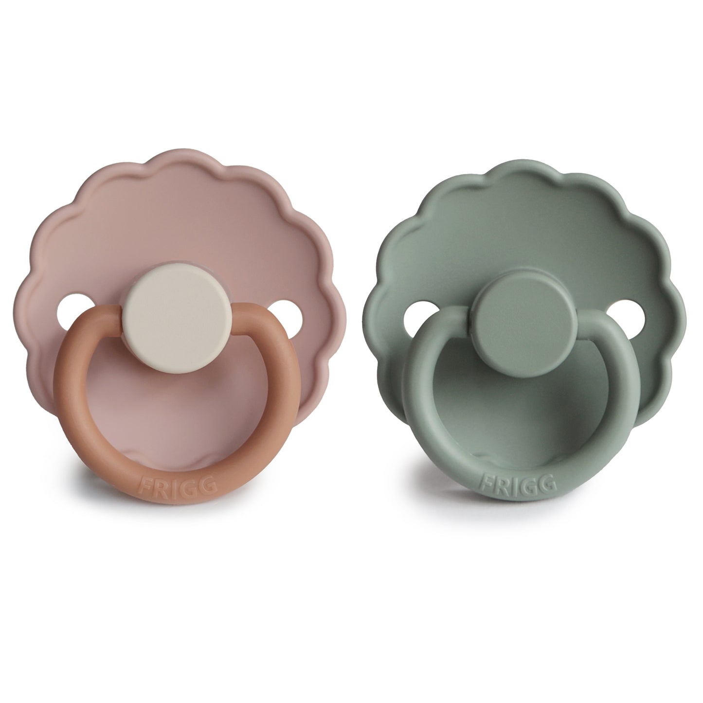 FRIGG Daisy Silicone Pacifier 2-Pack (Biscuit/Lily Pad)